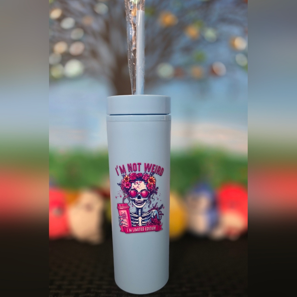 Limited Edition Blue Tumbler with Skeleton Design - Picture 5 of 5